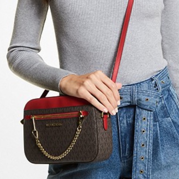 Michael Kors Handbags - Michael Kors Jet Set Large Logo Crossbody Bag